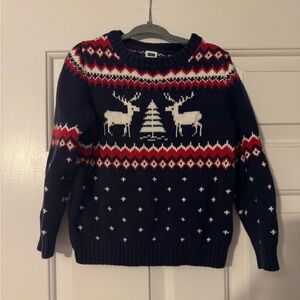 Janie and Jack Reindeer Holiday Crewneck Sweater